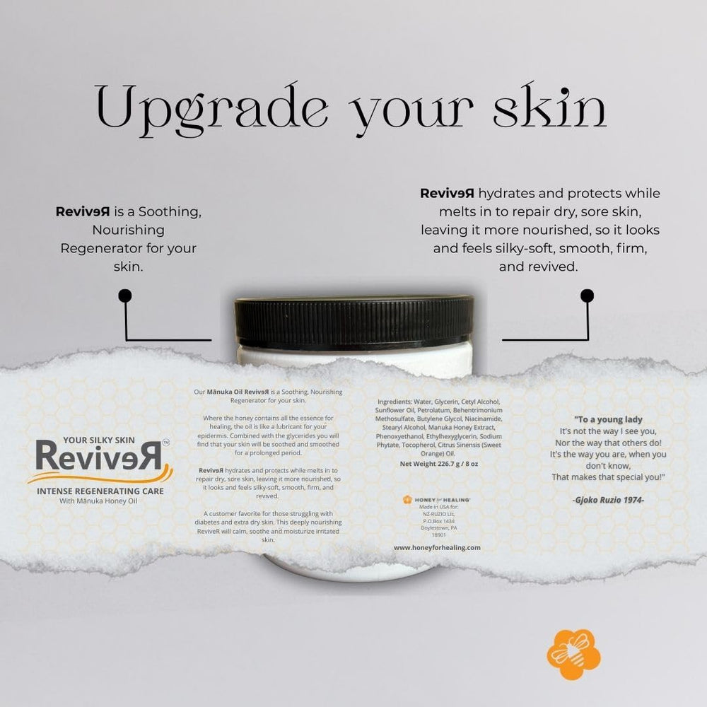 Non-greasy, fast-absorbing Honey for Healing cream for everyday use