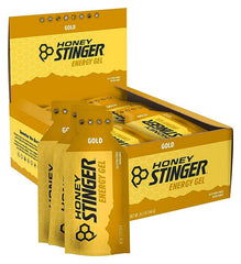 Honey Stinger Gold Energy Gel packaging for portable workout fueling.