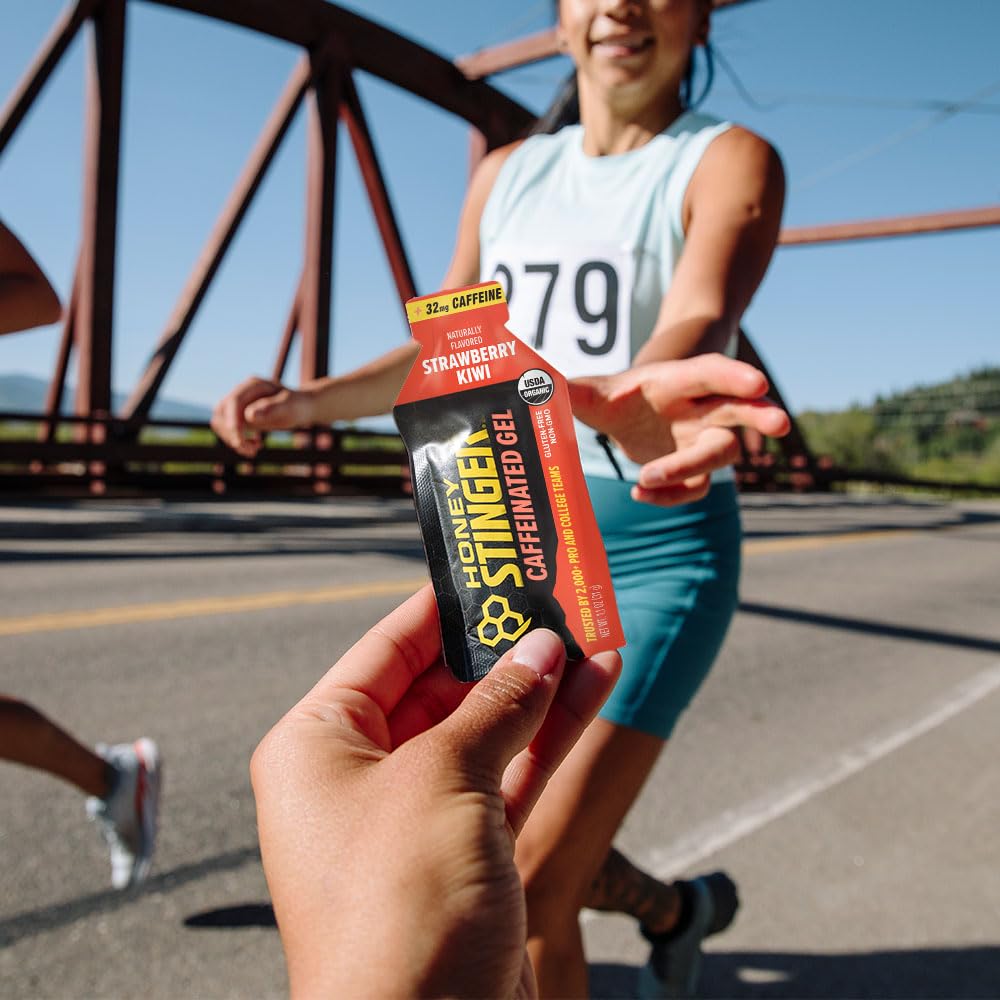 Honey Stinger gel with organic honey and potassium for energy