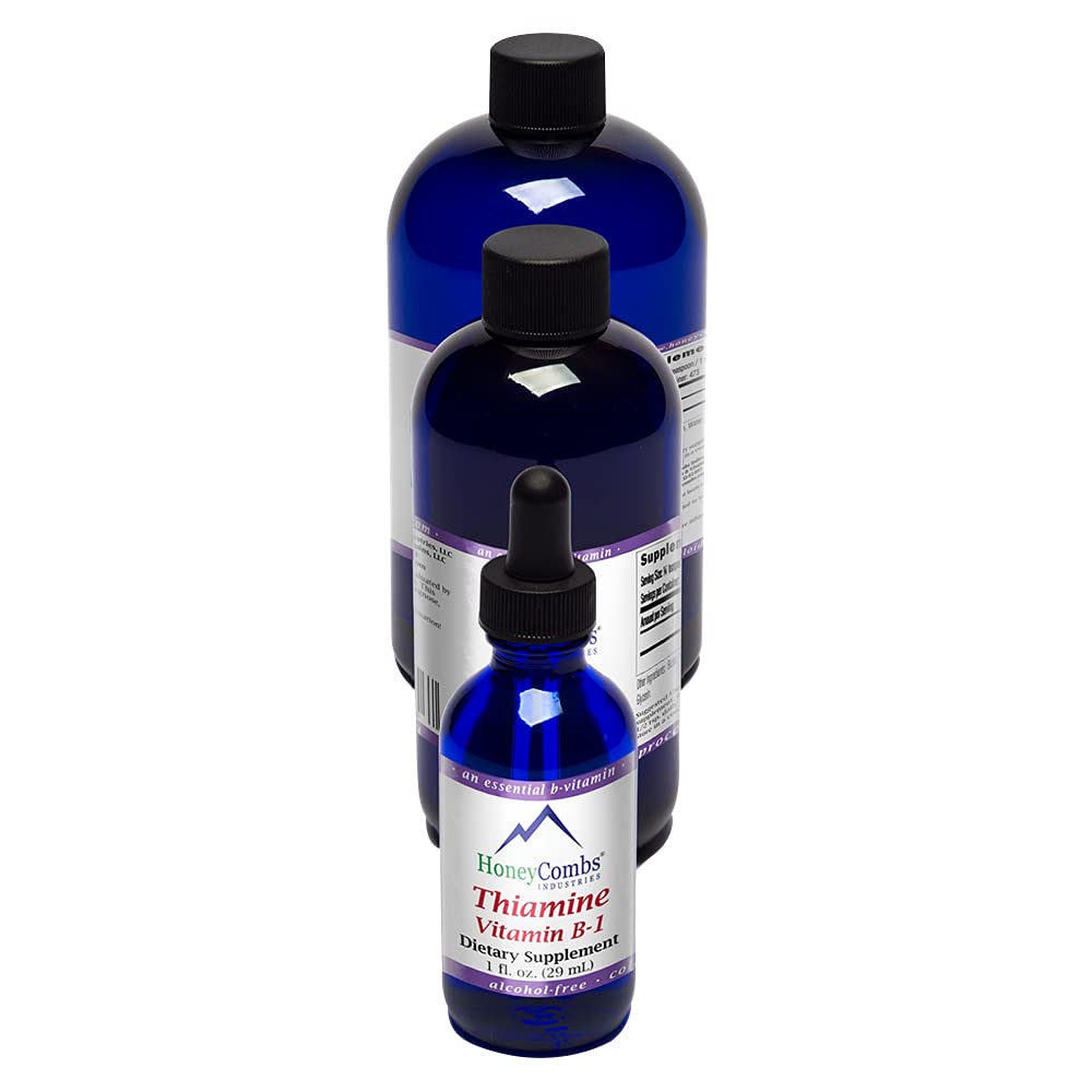 HoneyCombs B1 drops shown with measured dosing for daily routine.