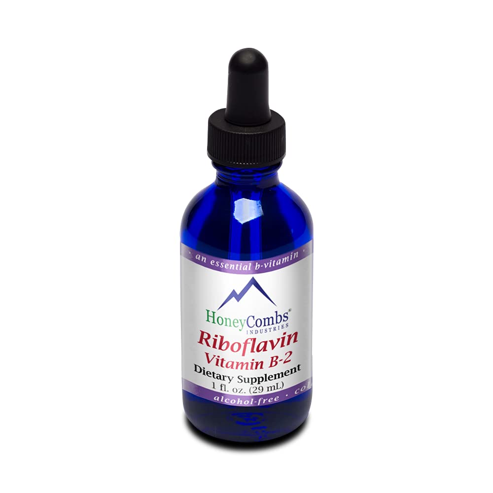 HoneyCombs Vitamin B2 Drops packaging shows convenient 16 fl oz bottle