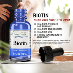 HoneyCombs biotin drops under tongue for quick daily supplementation