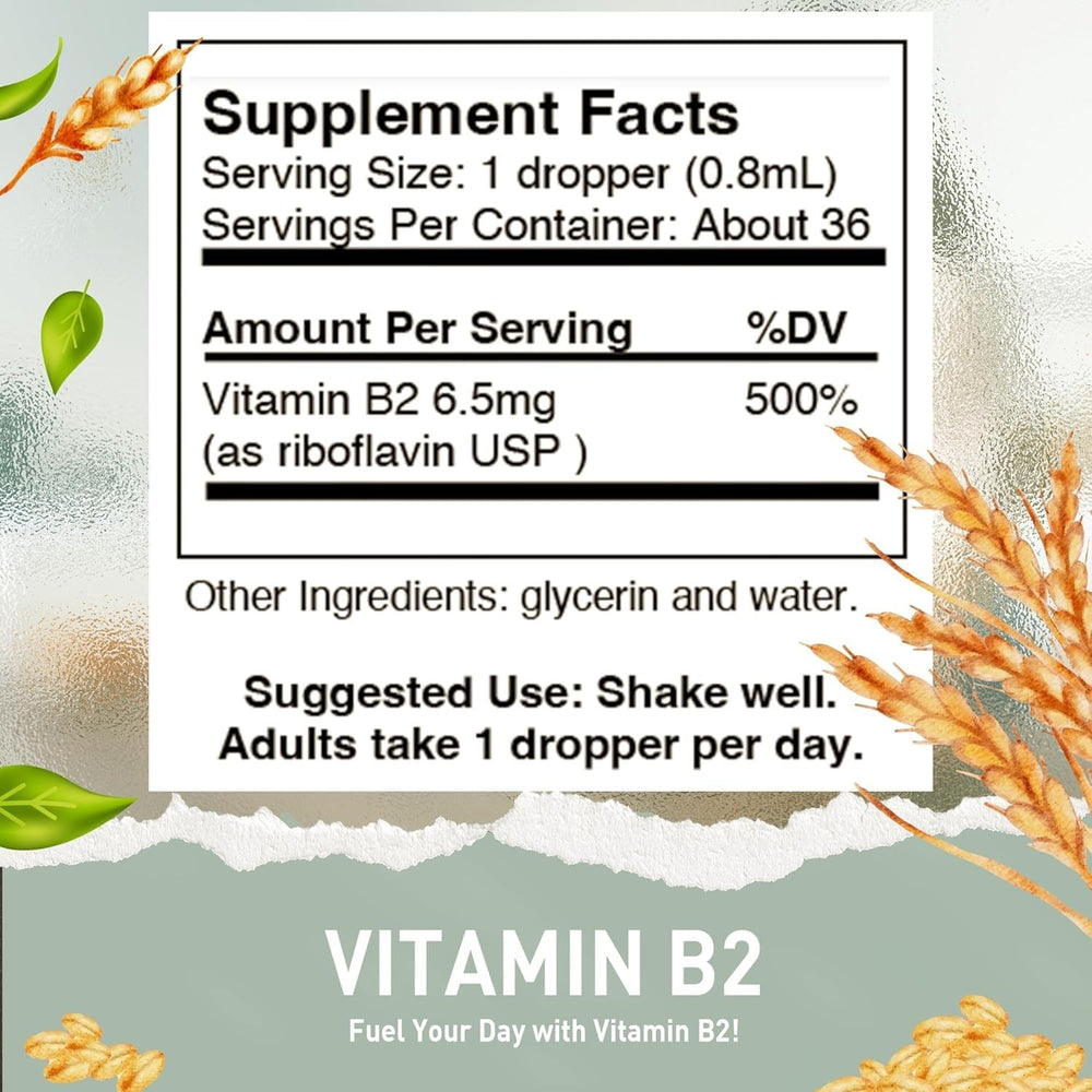 HoneyCombs Liquid Vitamin B2 Drops on dosing spoon for flexible dosing.