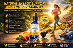 HoneyCombs Vitamin B2 Drops packaging proudly made in USA.