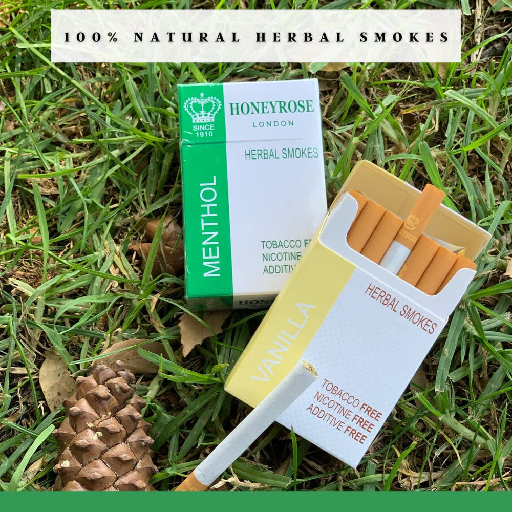 Honeyrose nicotine-free sticks closeup, highlighting absence of nicotine.