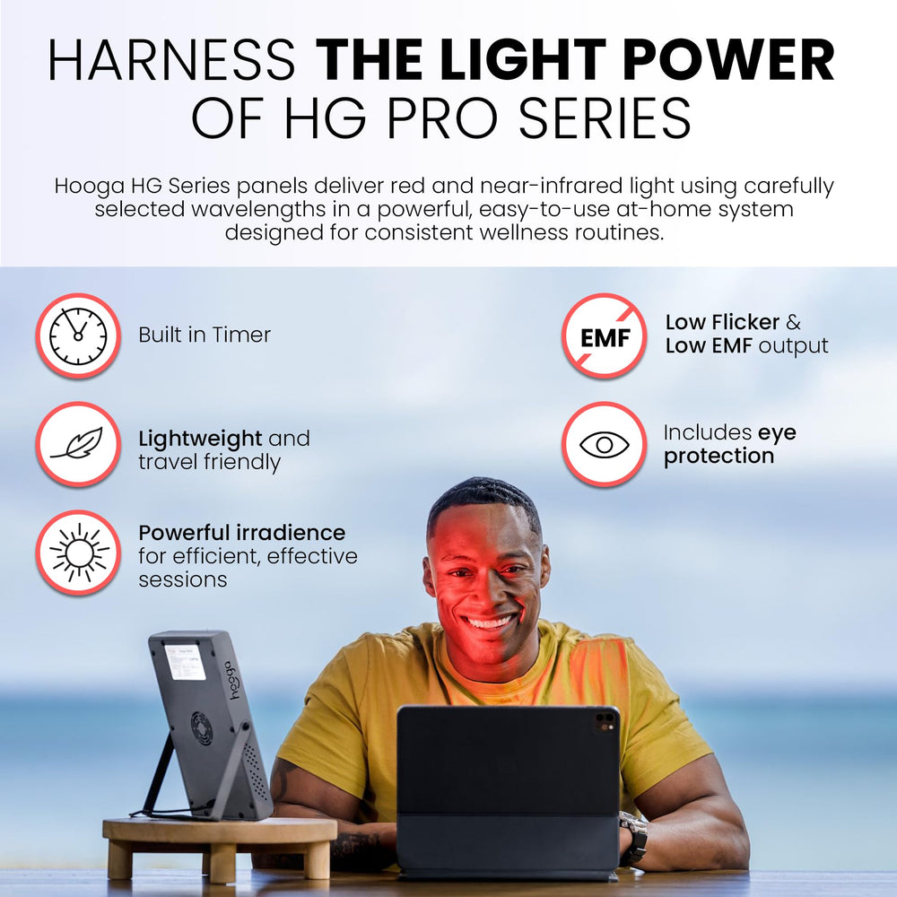 Hooga HG200 emits 850 nm near infrared light for deeper tissue comfort