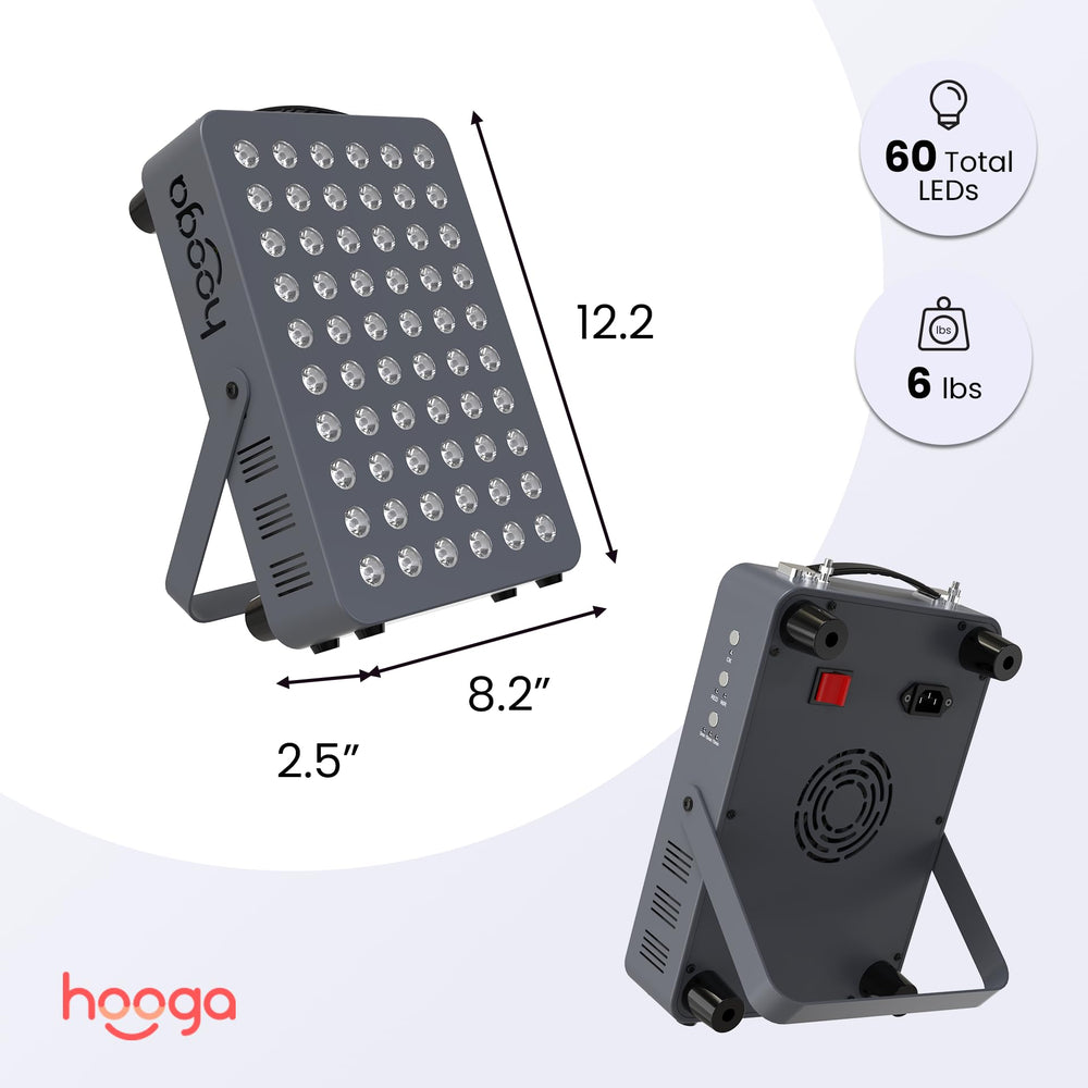 Hooga HG300 dual-wavelength 660nm and 850nm output delivers balanced lighting.
