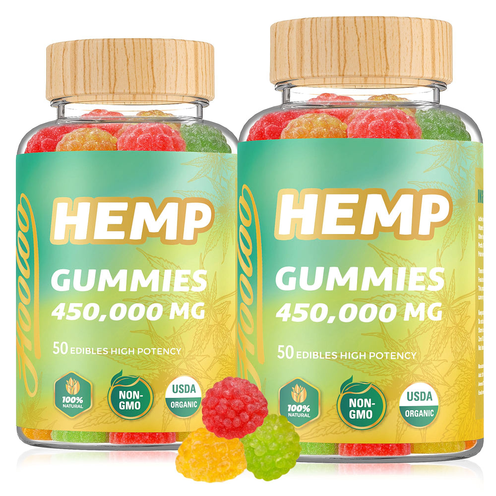 HOOLOO hemp gummies bottle front for daily wellness support.