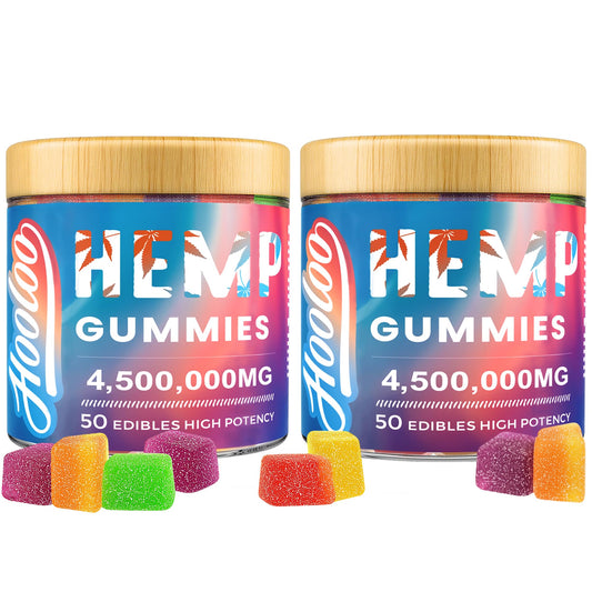 HOOLOO hemp gummies deep bedtime bottle shows calm evening routine