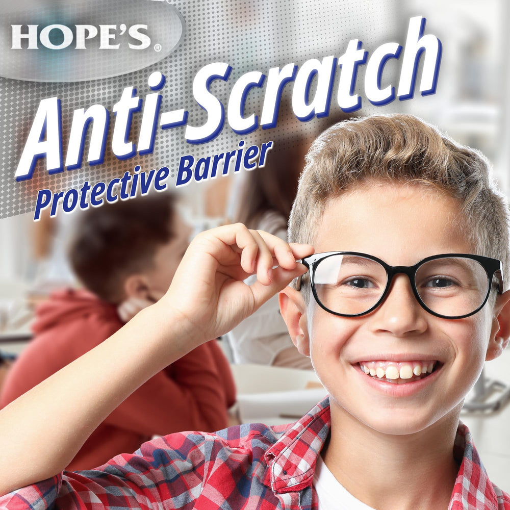 HOPE'S cleaner safe for plastic, coated, polarized lenses.
