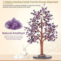 Close-up of Hopeseed crystal tree with lifelike copper-wrapped trunk and craftsmanship.