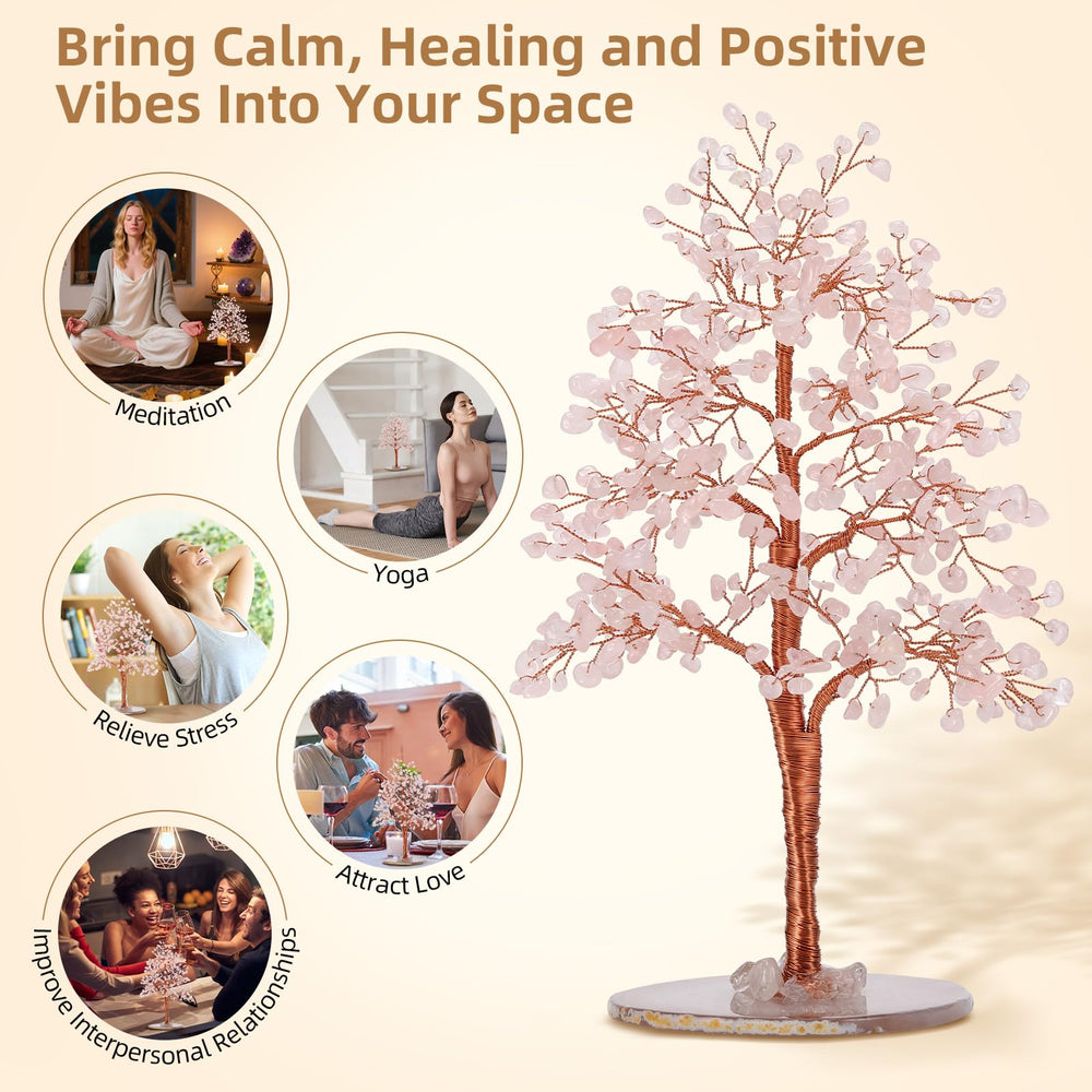 Hopeseed ideal for desk, living room, and workspace crystal tree display.