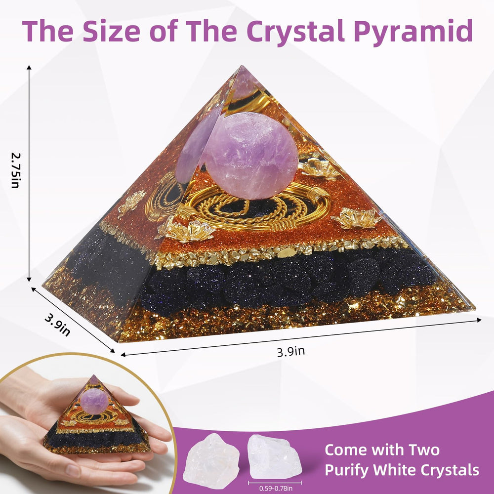 Hopeseed Orgone Pyramid copper wrap highlights inner radiance and energy balance