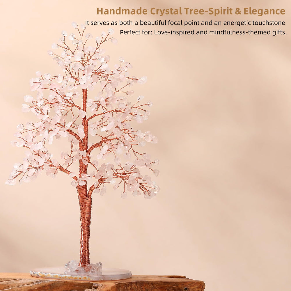 Hopeseed agate slice base provides stable, natural grounding for display.