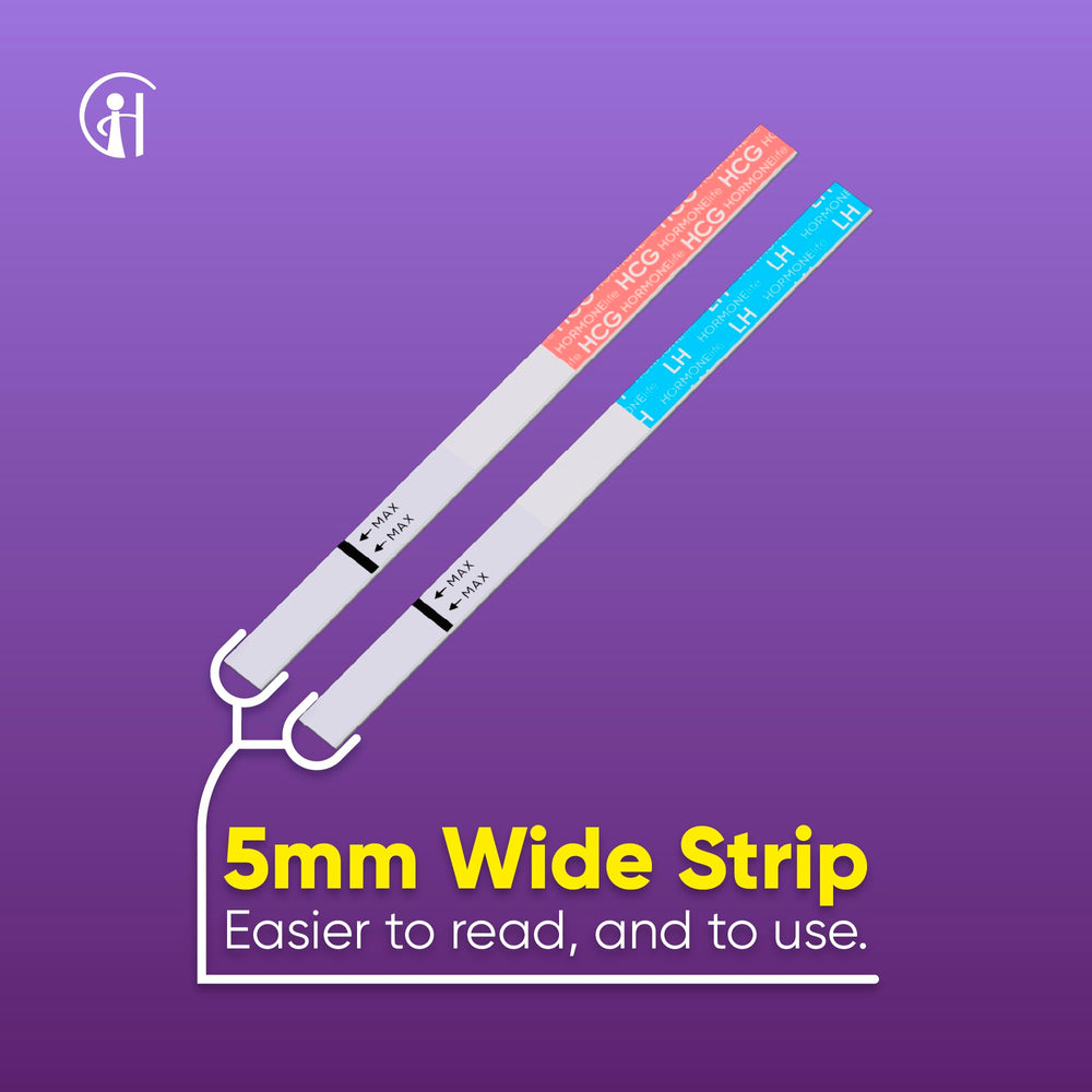 HORMONElife pregnancy test strip sealed pack for private early detection.