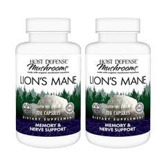 Host Defense Lion's Mane capsules bottle front for daily focus support