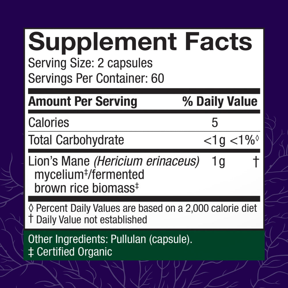 Host Defense Lion's Mane capsules ready for daily focus and memory support