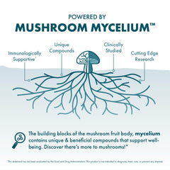 Host Defense mushroom mycelium on brown rice substrate emphasizes organic sourcing