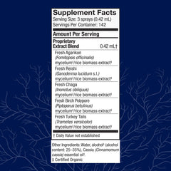 Host Defense MycoShield cinnamon flavor bottle close-up for easy dosing