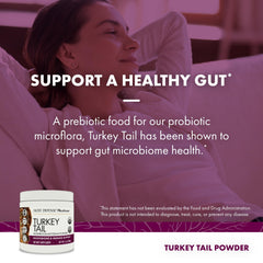Host Defense organic mushroom mycelium on brown rice substrate label closeup