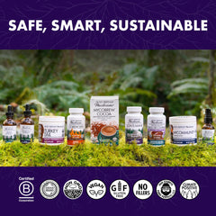 Host Defense branding with Paul Stamets heritage imagery.