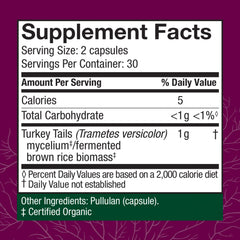 Host Defense Turkey Tail capsules closeup highlights capsule texture for GI support.