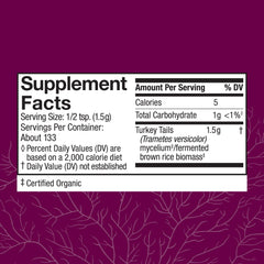 Host Defense Turkey Tail powder dispensing scoop shown