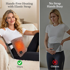 HOTHUGZ cordless heating pad for legs provides warm, flexible heat on the go