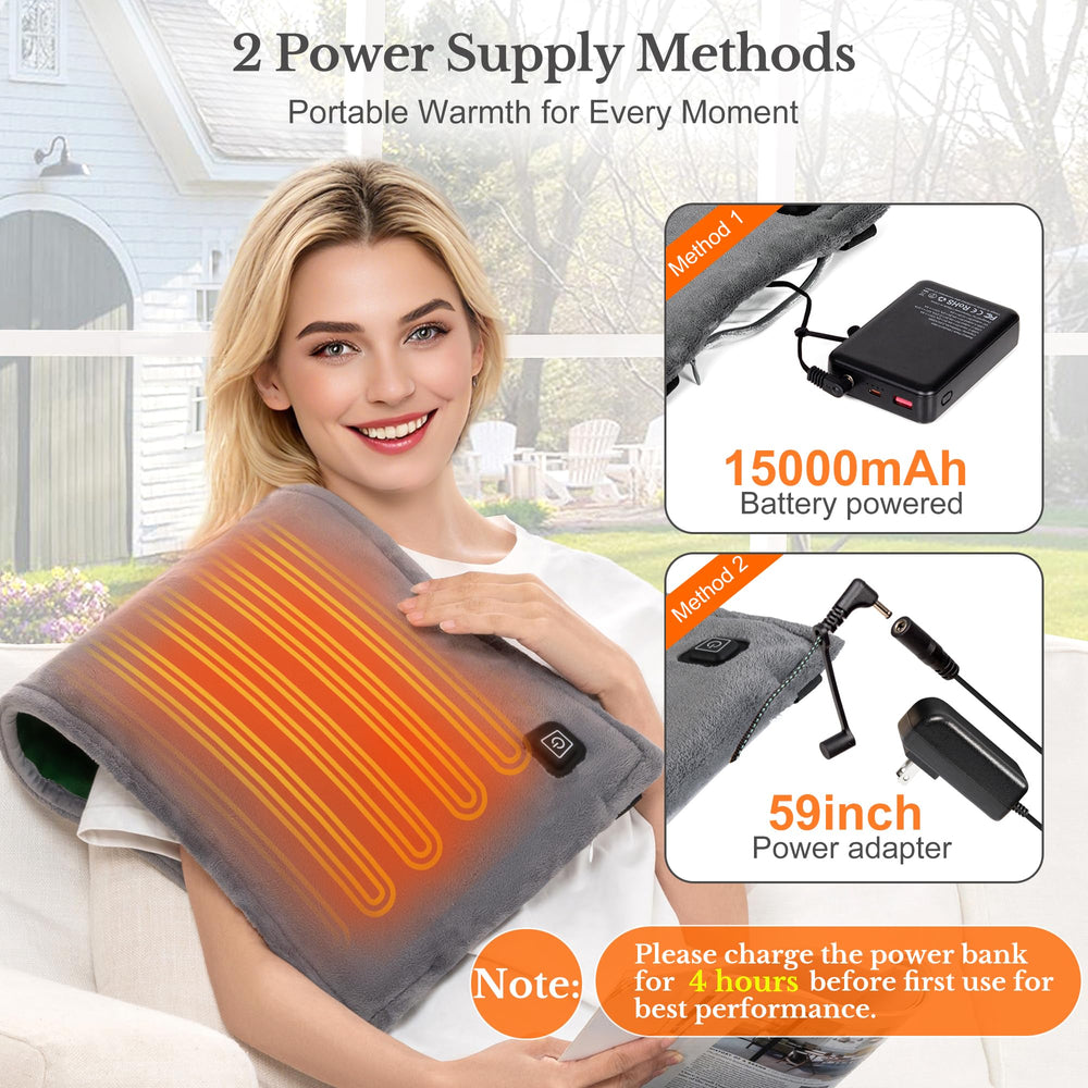 HOTHUGZ 15000mAh battery powers cordless warmth for hours