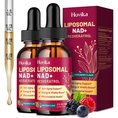 Hovika liposomal NAD+ 1200mg bottle supports energy and cellular vitality