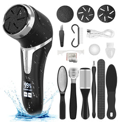 Hoxida electric callus remover with vacuum for mess-free foot care.