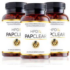 HPD Rx PAPCLEAR bottle with capsules designed for daily immune health support
