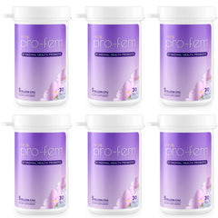 HPD Rx Pro-Fem bottle and capsules illustrate daily vaginal health support for pH balance