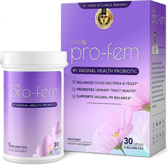 HPD Rx Pro-Fem bottle front for daily vaginal health support.