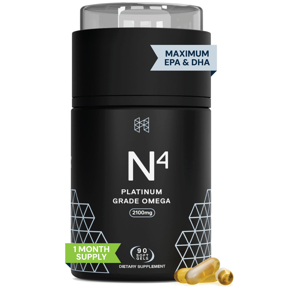 HPN N4 Icelandic Omega-3 bottle showing dosage for joint and brain support