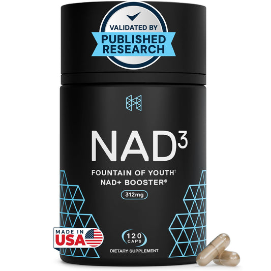 HPN NAD3 bottle label close-up for premium cellular support