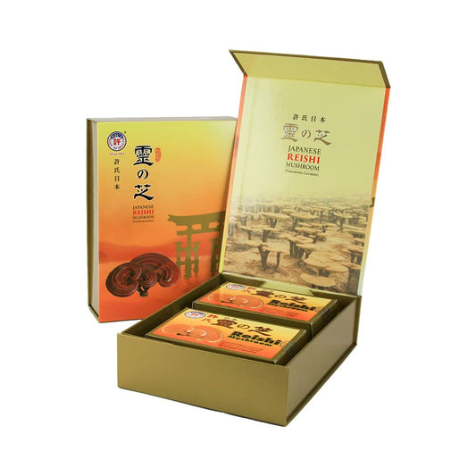Hsu's Japanese Reishi capsules bottle view for daily immune support.