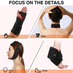 Hsypti red light belt head use for localized warmth and relaxation.