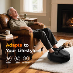 HTM Foot Massager easy-to-use controls for quick adjustments during sessions.