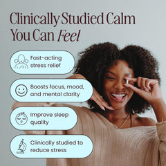 HUA Wellness Stress Support bottle pour showing convenient daily dosing.