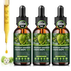 Hudetex Soursop Liquid Drops 6oz 3-pack for easy daily use and high absorption.