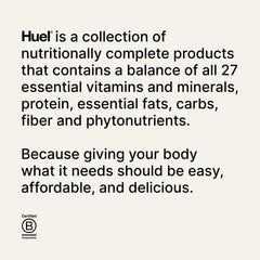 Huel Black Edition balance bottle pour showing clean dairy-free nutrition on the go.