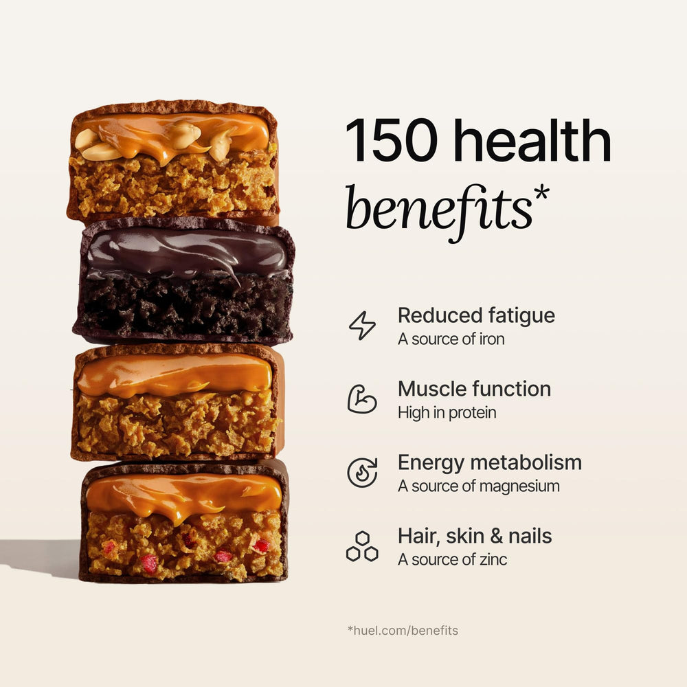 Huel Complete Nutrition Bars on-the-go snack setup for busy days