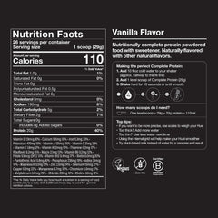 Close-up of hemp, pea, and faba protein blend in Huel