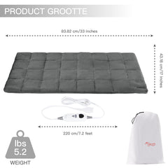 Hugcubs weighted heating pad XL 17x33 full-body coverage from neck to back.