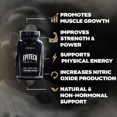 Huge Supplements Epitech Epicatechin capsules ready for daily use and lean muscle support.