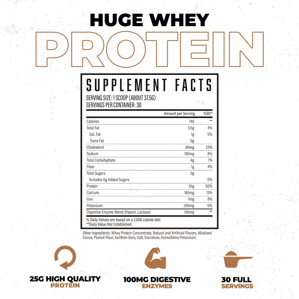 Huge Supplements Huge Whey being poured into shaker for convenient fueling.