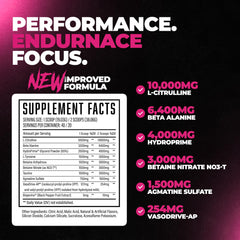 Huge Supplements Pump Serum label closeup emphasizing non-stim formula for steady pumps