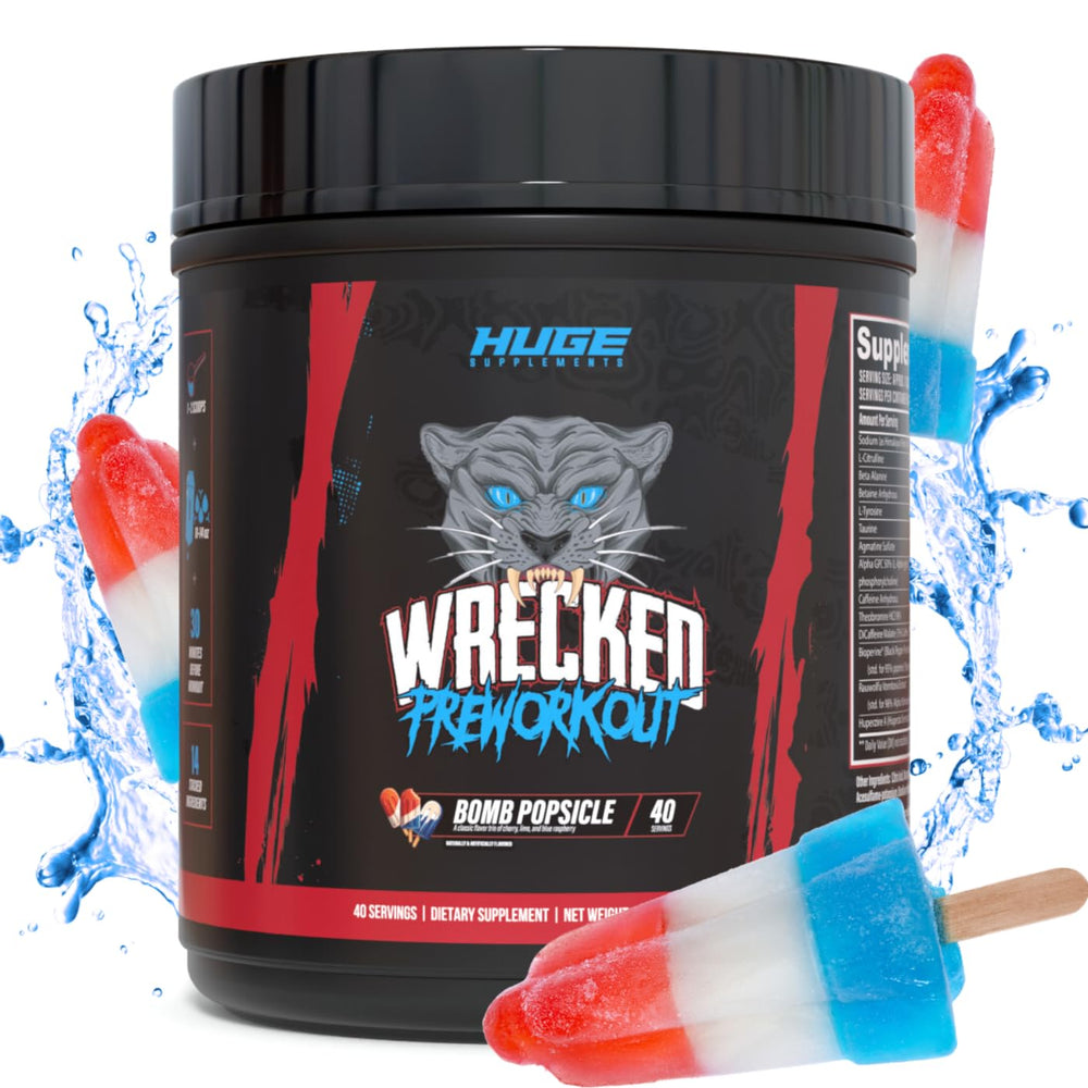 Pre-workout use with Huge Supplements Wrecked to support training readiness.