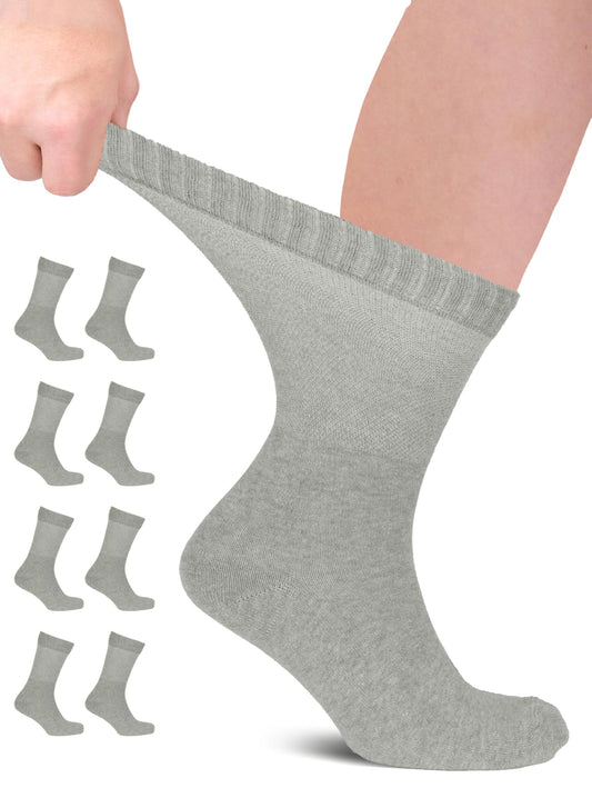 Hugh Ugoli men's diabetic crew sock close-up showing breathable cotton for sensitive feet.